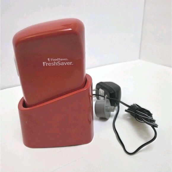 FoodSaver Vacuum Sealer FreshSaver Handheld Rechargeable Sealing Device Red - Picture 1 of 7